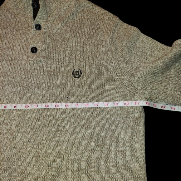 Ralph Lauren Chaps Mens 1/4 Button Sweater Brown Size L NWOT - Picture 7 of 10